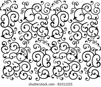  black Seamless ornament vector