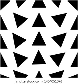 Black Seamless Pattern on a White Background