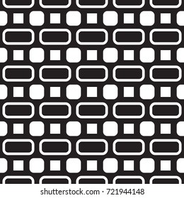 Black seamless pattern with rectangles.