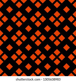 Black seamless pattern with red squares as a background - Eps10 vector graphics and illustration