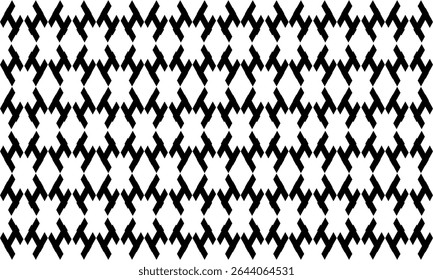 black seamless pattern with squares with X cross and diamond geometric repeat pattern background design on fabric printing or wallpaper or packing print, Thai