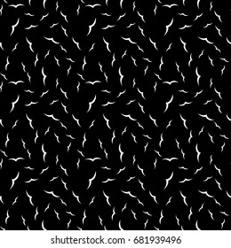 black seamless pattern with white birds. vector