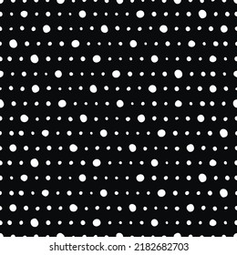 Black seamless pattern with white dots.