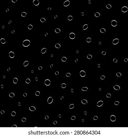 Black seamless pattern. White semi-circles on a Black background