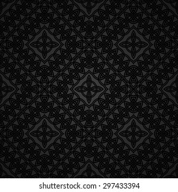 Black seamless patterns in arabian style.Geometric textures. Vector illustration