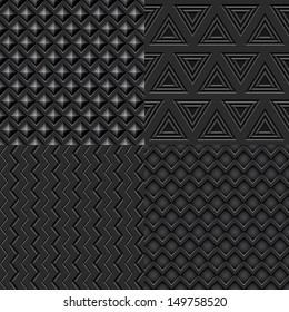 Black Seamless Patterns - SET 1