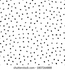 Black Seamless Random Dot. Vector Spot Birthday. Geometric Ink Dot Splotch. Black Modern Explosion Paint. Black Party Polka Background. Small Color Dot. Pattern Baby Splash. Abstract Graphic Blob.