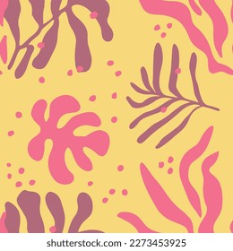 Black Seamless Summer Foliage Decor Backdrop. Pastel Seamless Classic Graphic Invitation, Seamless Vector. Blue Endless Color Beauty Ornament Design. 
