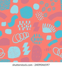Black Seamless Summer Isolated Element Card. Pink wiederholt Mode Schönheitsfarbe, Nahtlose Skizze. violette, kontinuierliche, abstrakte grafische Linien Silhouette