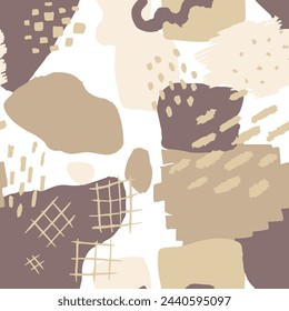 Black Seamless Trend Hand Drawn Style Silhouette. Light Continuous Doodle Graphic Scribble, Seamless Texture. Bright Repeated Classic Isolated Paint Stripes