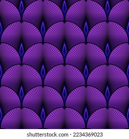 BLACK SEAMLESS VECTOR BACKGROUND WITH LILAC LEAVES OF GINKGO BILOBA