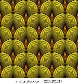 BLACK SEAMLESS VECTOR BACKGROUND WITH YELLOW GINKGO BILOBA LEAVES