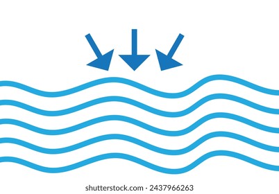 Black seamless wavy line pattern vector illustration, Modern blue vector seamless gradient wavy line pattern