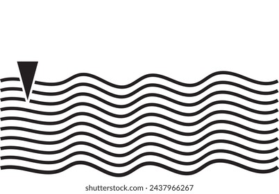 Black seamless wavy line pattern vector illustration, Modern blue vector seamless gradient wavy line pattern