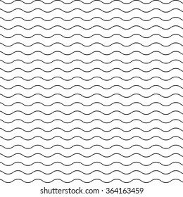 Black seamless wavy line pattern