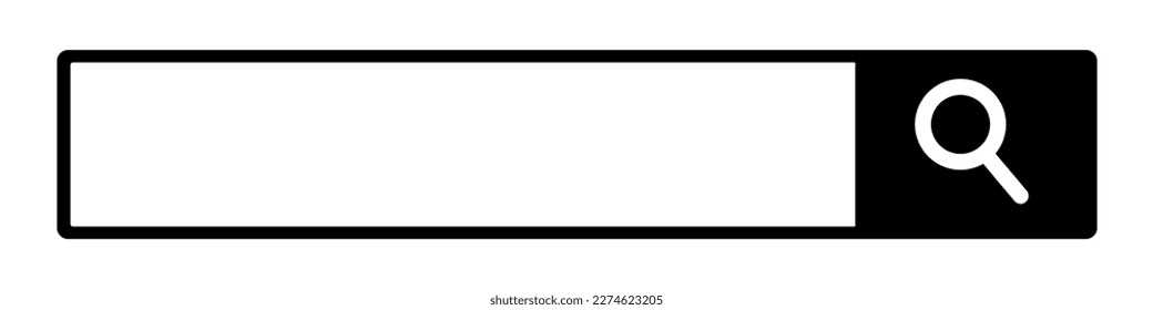 Black search box with copy space. Web search box. Vector.