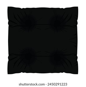 Black seat cushion. vector illustration