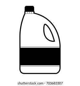 black sections silhouette of bleach clothes bottle vector illustration