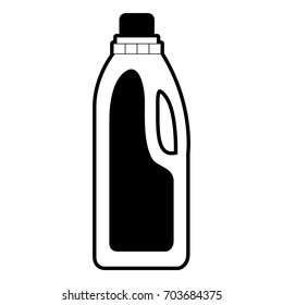 black sections silhouette of liquid desinfect bottle vector illustration