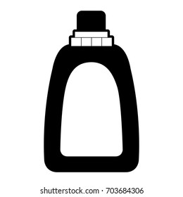 black sections silhouette of liquid soap bottle vector illustration