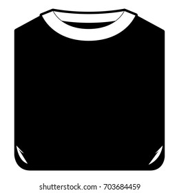 black sections silhouette of man t-shirt folded vector illustration