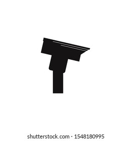 black security camera cctv with white background
