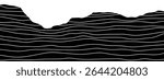 Black sedimentary stone mountain. Layered rock	