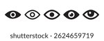 Black see icon vector. Eye icons set. Eyesight symbol. Simple eye collection. Vector illustration eps 10