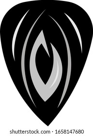 black seed with bewitching gray patterns logo for design object on a white background concept of agriculture and harvest