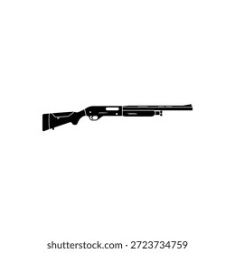 Rifle semiautomático preto sobre fundo branco para caça ou tiro esportivo