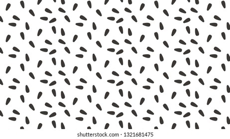 black sesame pattern vector. free space for text. wallpaper. copy space.