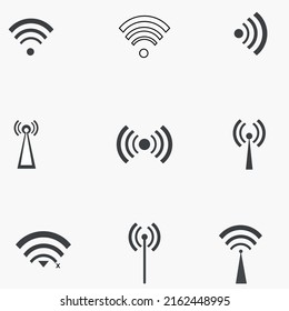 Black Set Wi-fi Icons. Wifi Signal Strength