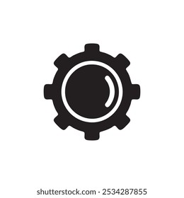 Black setting icon design art