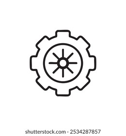 Arte de diseño de icono de ajuste negro