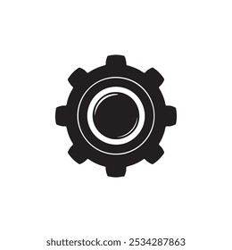 Preto ícone de configuração arte de design