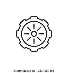 Black setting icon design art