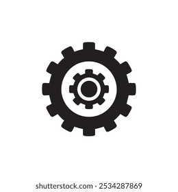 Black setting icon design art