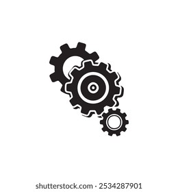 Schwarze Einstellung Symbol Design Art