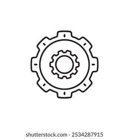 Black setting icon design art