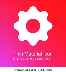 Black settings button red and pink gradient material white icon minimal design