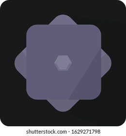 Black settings flat icon, apps icon