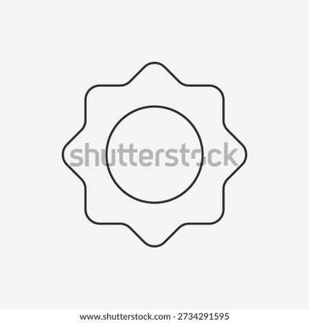 Black settings icon. Cogwheel symbol. Gear wheel vector linear icon for use in any purpose.