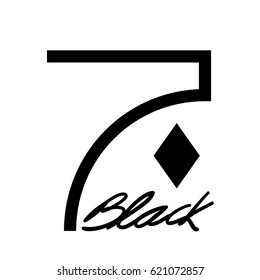 Black seven of diamonds
