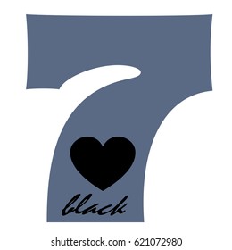 Black seven of hearts
