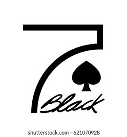Black seven of spades.