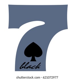 Black seven of spades.
