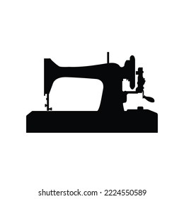 Black sewing machine icon on a white background.