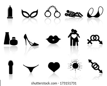 black sex icons set