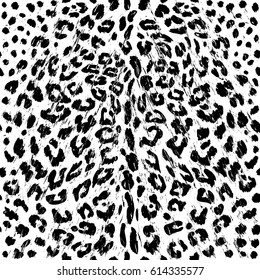 Black shabby leopard pattern 