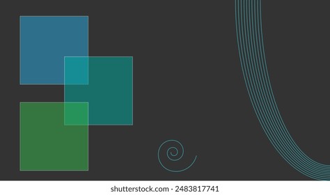 black shade with blue square and design background.